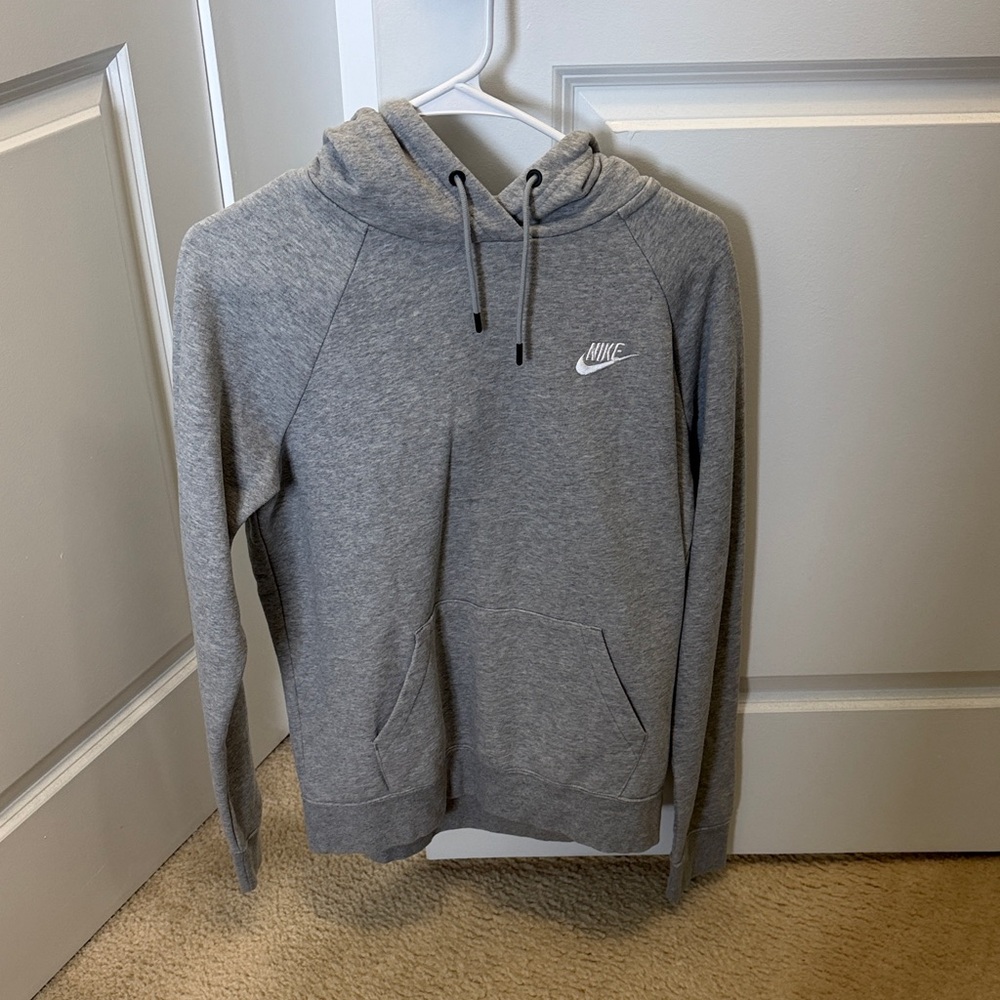 Nike Gray Pullover Hoodie with Logo